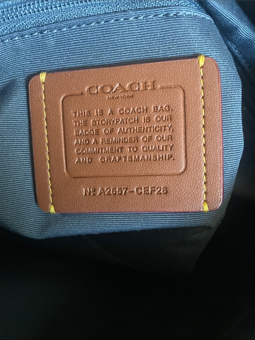 Coach Loved Denim Laurel Shoulder Bag with Pink Tag and Orange Star Charm NWOT - Picture 7 of 7